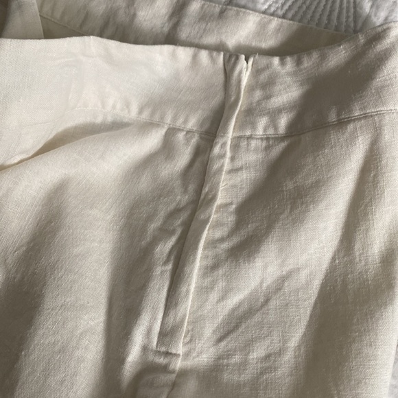 EUC Penningtons linen blend cream floral embroidered skirt - Picture 5 of 8